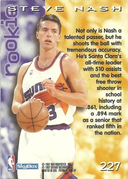 1996-97 SkyBox Premium #227 Steve Nash Back