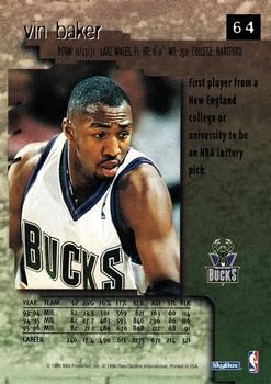 1996-97 SkyBox Premium #64 Vin Baker Back