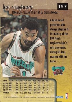 1996-97 SkyBox Premium #197 Lee Mayberry Back