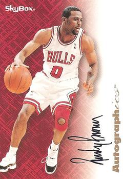 1996-97 SkyBox Premium - Autographics Black Ink #NNO Randy Brown Front