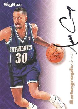 1996-97 SkyBox Premium - Autographics Black Ink #NNO Dell Curry Front
