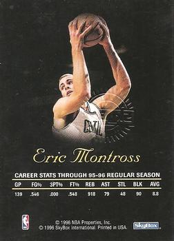 1996-97 SkyBox Premium - Autographics Black Ink #NNO Eric Montross Back