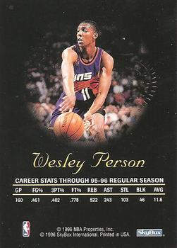 1996-97 SkyBox Premium - Autographics Black Ink #NNO Wesley Person Back