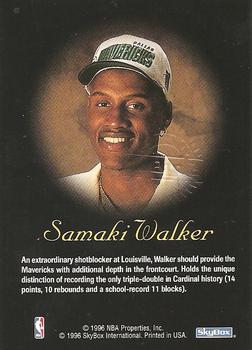 1996-97 SkyBox Premium - Autographics Black Ink #NNO Samaki Walker Back