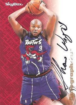1996-97 SkyBox Premium - Autographics Black Ink #NNO Sharone Wright Front