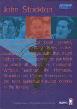 1996-97 SkyBox Premium - Triple Threats #TT7 John Stockton Back