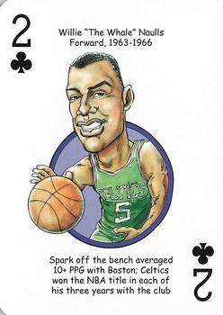 2017 Hero Decks Boston Celtics Basketball Heroes Playing Cards #2♣ Willie Naulls Front
