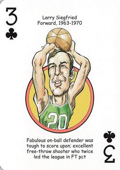 2017 Hero Decks Boston Celtics Basketball Heroes Playing Cards #3♣ Larry Siegfried Front