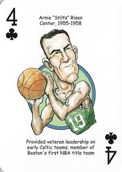 2017 Hero Decks Boston Celtics Basketball Heroes Playing Cards #4♣ Arnie Risen Front