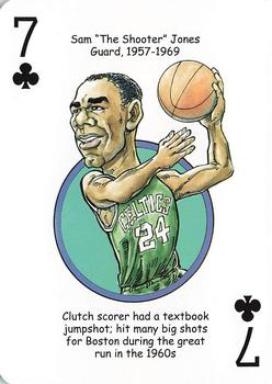 2017 Hero Decks Boston Celtics Basketball Heroes Playing Cards #7♣ Sam Jones Front