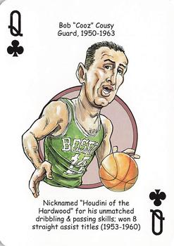 2017 Hero Decks Boston Celtics Basketball Heroes Playing Cards #Q♣ Bob Cousy Front