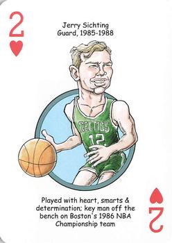 2017 Hero Decks Boston Celtics Basketball Heroes Playing Cards #2♥ Jerry Sichting Front