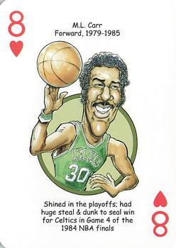 2017 Hero Decks Boston Celtics Basketball Heroes Playing Cards #8♥ M.L. Carr Front