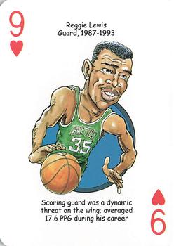 2017 Hero Decks Boston Celtics Basketball Heroes Playing Cards #9♥ Reggie Lewis Front
