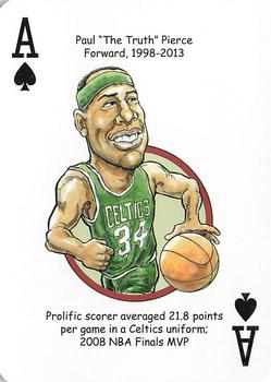 2017 Hero Decks Boston Celtics Basketball Heroes Playing Cards #A♠ Paul Pierce Front