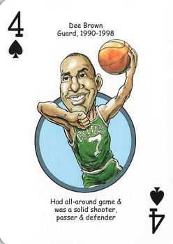 2017 Hero Decks Boston Celtics Basketball Heroes Playing Cards #4♠ Dee Brown Front