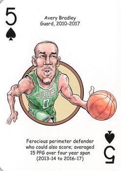 2017 Hero Decks Boston Celtics Basketball Heroes Playing Cards #5♠ Avery Bradley Front