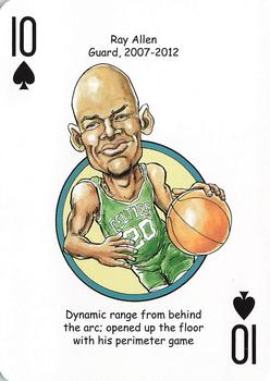 2017 Hero Decks Boston Celtics Basketball Heroes Playing Cards #10♠ Ray Allen Front