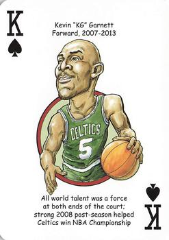 2017 Hero Decks Boston Celtics Basketball Heroes Playing Cards #K♠ Kevin Garnett Front