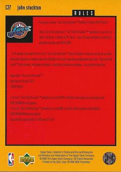 1996-97 Collector's Choice Spanish - You Crash the Game Scoring Gold #C27 John Stockton Back