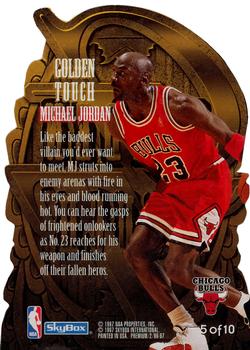 1996-97 SkyBox Premium - Golden Touch #5 Michael Jordan Back
