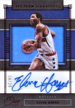 2019-20 Panini One and One - First-Team Signatures Red #FT-EHY Elvin Hayes Front