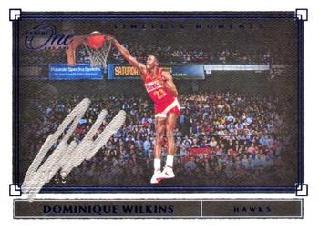 2019-20 Panini One and One - Timeless Moments Autographs Blue #TM-DWL Dominique Wilkins Front
