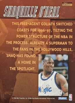 1996-97 SkyBox Premium - Larger Than Life #B15 Shaquille O'Neal Back