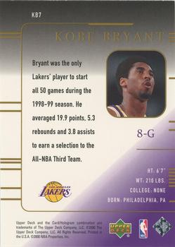 2000 Upper Deck National Convention Kobe Bryant #KB7 Kobe Bryant Back