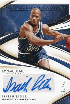 2019-20 Panini Immaculate Collection - Heralded Signatures #HS-IRD Isaiah Rider Front