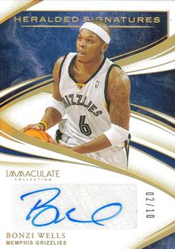 2019-20 Panini Immaculate Collection - Heralded Signatures Gold #HS-BWL Bonzi Wells Front