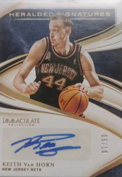 2019-20 Panini Immaculate Collection - Heralded Signatures Gold #HS-KVH Keith Van Horn Front