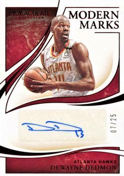 2019-20 Panini Immaculate Collection - Modern Marks Red #MM-DWD Dewayne Dedmon Front