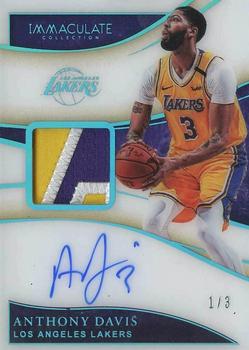 2019-20 Panini Immaculate Collection - Patch Autographs Jersey Number #PA-ADV Anthony Davis Front