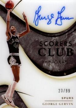 2019-20 Panini Immaculate Collection - Scorers Club Signatures #SC-GGV George Gervin Front