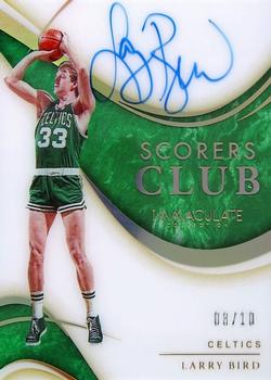 2019-20 Panini Immaculate Collection - Scorers Club Signatures Gold #SC-LBD Larry Bird Front