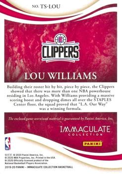 2019-20 Panini Immaculate Collection - Team Slogans #TS-LOU Lou Williams Back