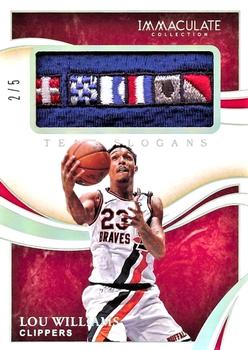 2019-20 Panini Immaculate Collection - Team Slogans #TS-LOU Lou Williams Front
