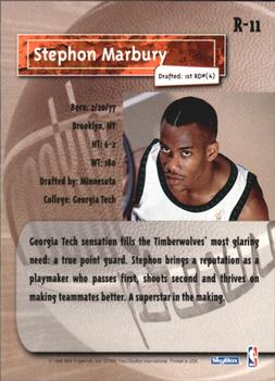1996-97 SkyBox Premium - Rookie Prevue #R-11 Stephon Marbury Back
