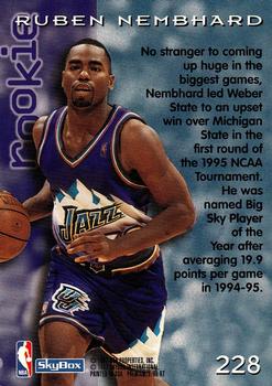 1996-97 SkyBox Premium - Star Rubies #228 Ruben Nembhard Back
