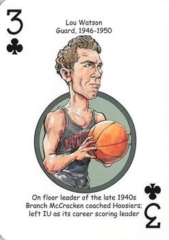 2014 Hero Decks Indiana Hoosiers Basketball Heroes Playing Cards #3♣ Lou Watson Front