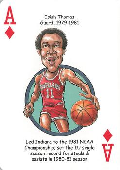 2014 Hero Decks Indiana Hoosiers Basketball Heroes Playing Cards #A♦ Isiah Thomas Front