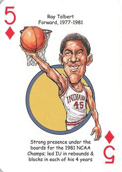 2014 Hero Decks Indiana Hoosiers Basketball Heroes Playing Cards #5♦ Ray Tolbert Front