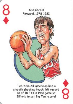 2014 Hero Decks Indiana Hoosiers Basketball Heroes Playing Cards #8♦ Ted Kitchel Front