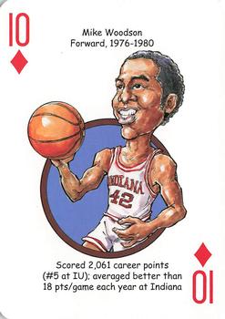 2014 Hero Decks Indiana Hoosiers Basketball Heroes Playing Cards #10♦ Mike Woodson Front