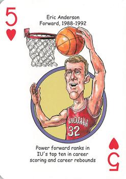 2014 Hero Decks Indiana Hoosiers Basketball Heroes Playing Cards #5♥ Eric Anderson Front