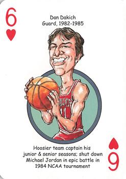 2014 Hero Decks Indiana Hoosiers Basketball Heroes Playing Cards #6♥ Dan Dakich Front