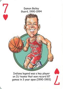 2014 Hero Decks Indiana Hoosiers Basketball Heroes Playing Cards #7♥ Damon Bailey Front