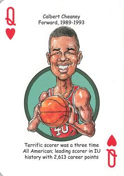 2014 Hero Decks Indiana Hoosiers Basketball Heroes Playing Cards #Q♥ Calbert Cheaney Front