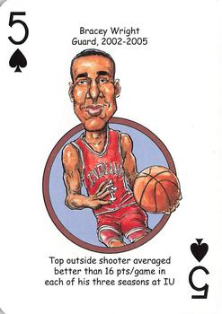 2014 Hero Decks Indiana Hoosiers Basketball Heroes Playing Cards #5♠ Bracey Wright Front